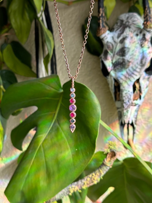 Amethyst/Ruby/Tanzanite Stacker Pendant