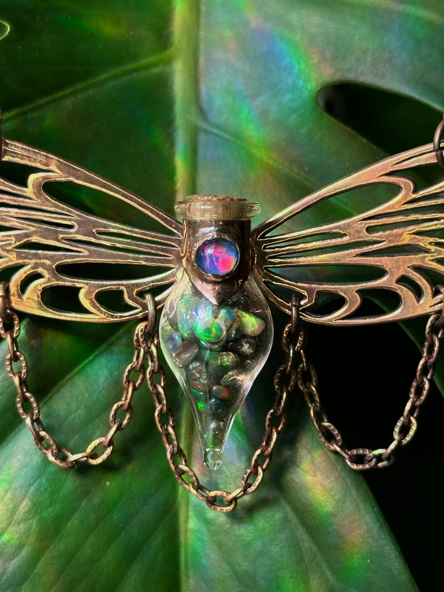 Opal Fairy Wing Choker