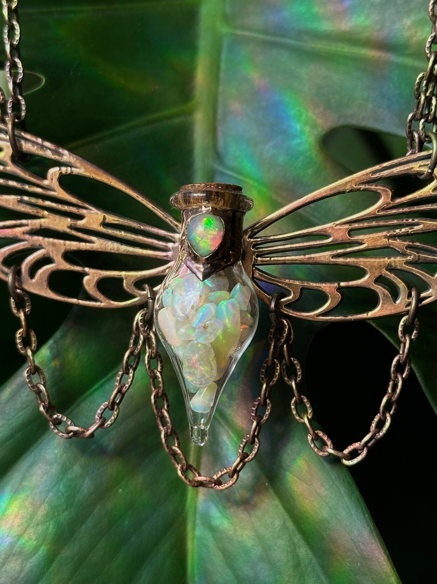 Opal Fairy Wing Choker