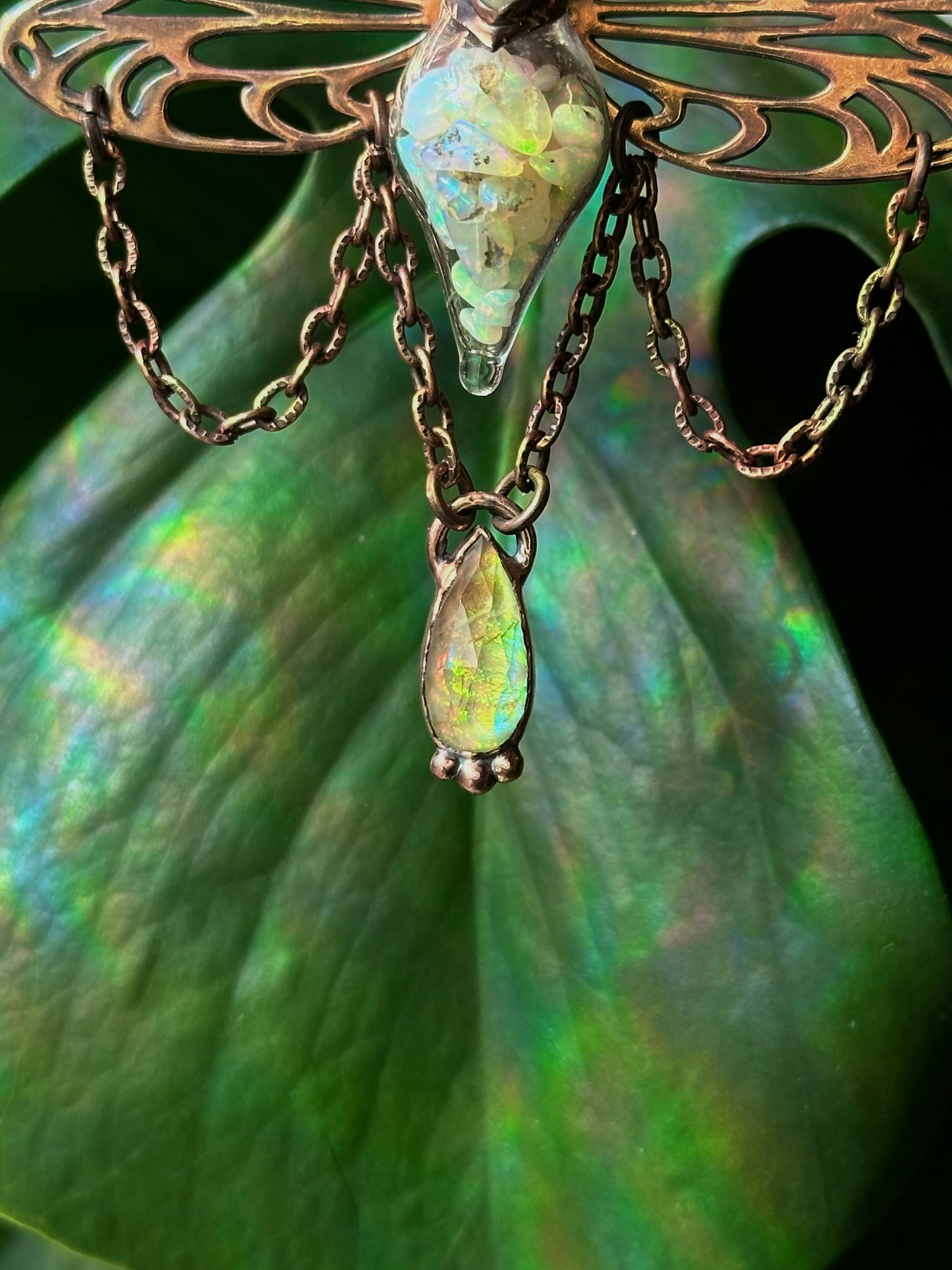 Opal Fairy Wing Choker