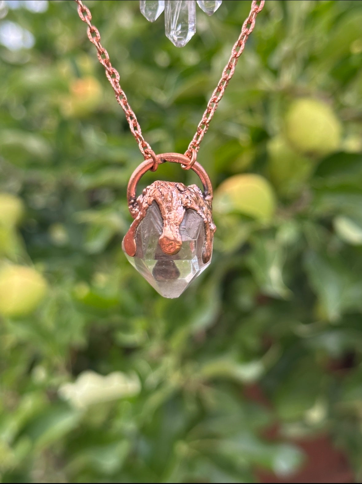 Quartz point Victorian choker necklace
