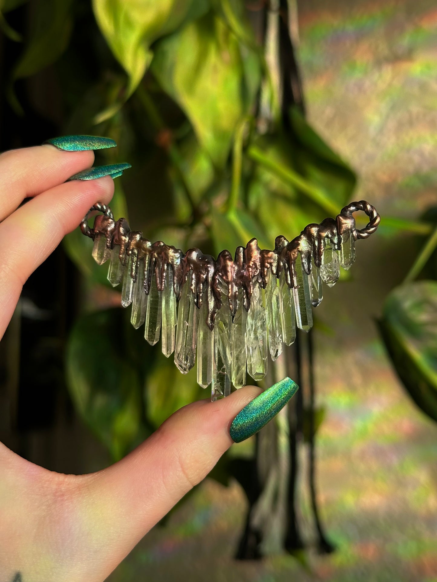 Cascading Quartz Choker