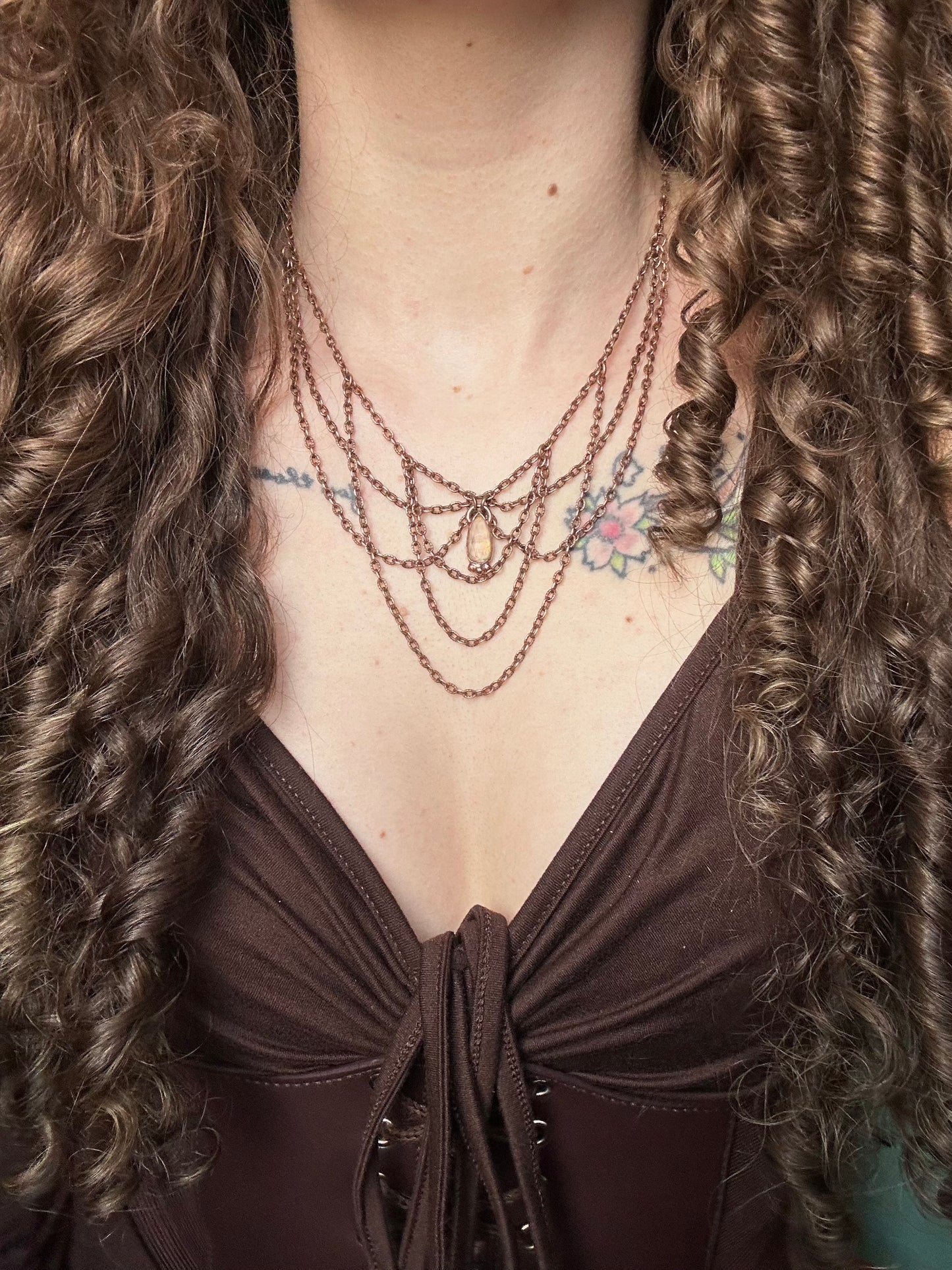 Sterling Opal Victorian Style Choker