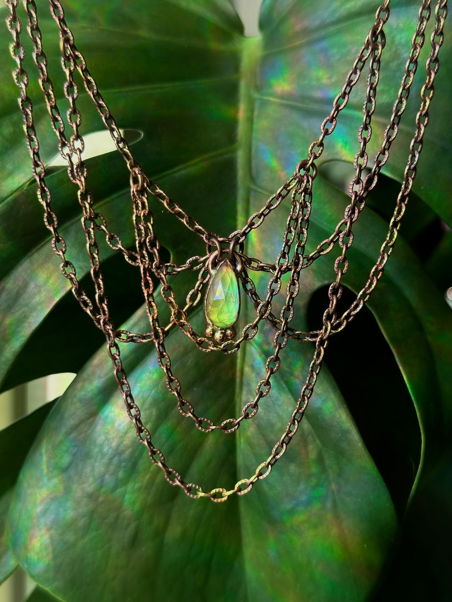 Sterling Opal Victorian Style Choker