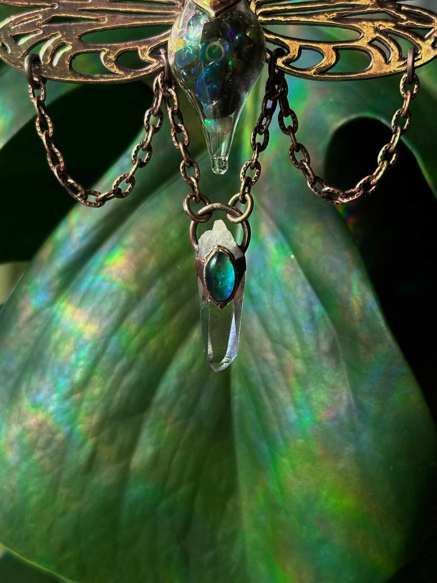 Opal Fairy Wing Choker