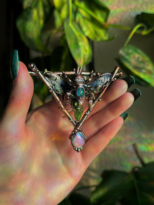 Carpenter Bee Terarrium Amulet (Opal)