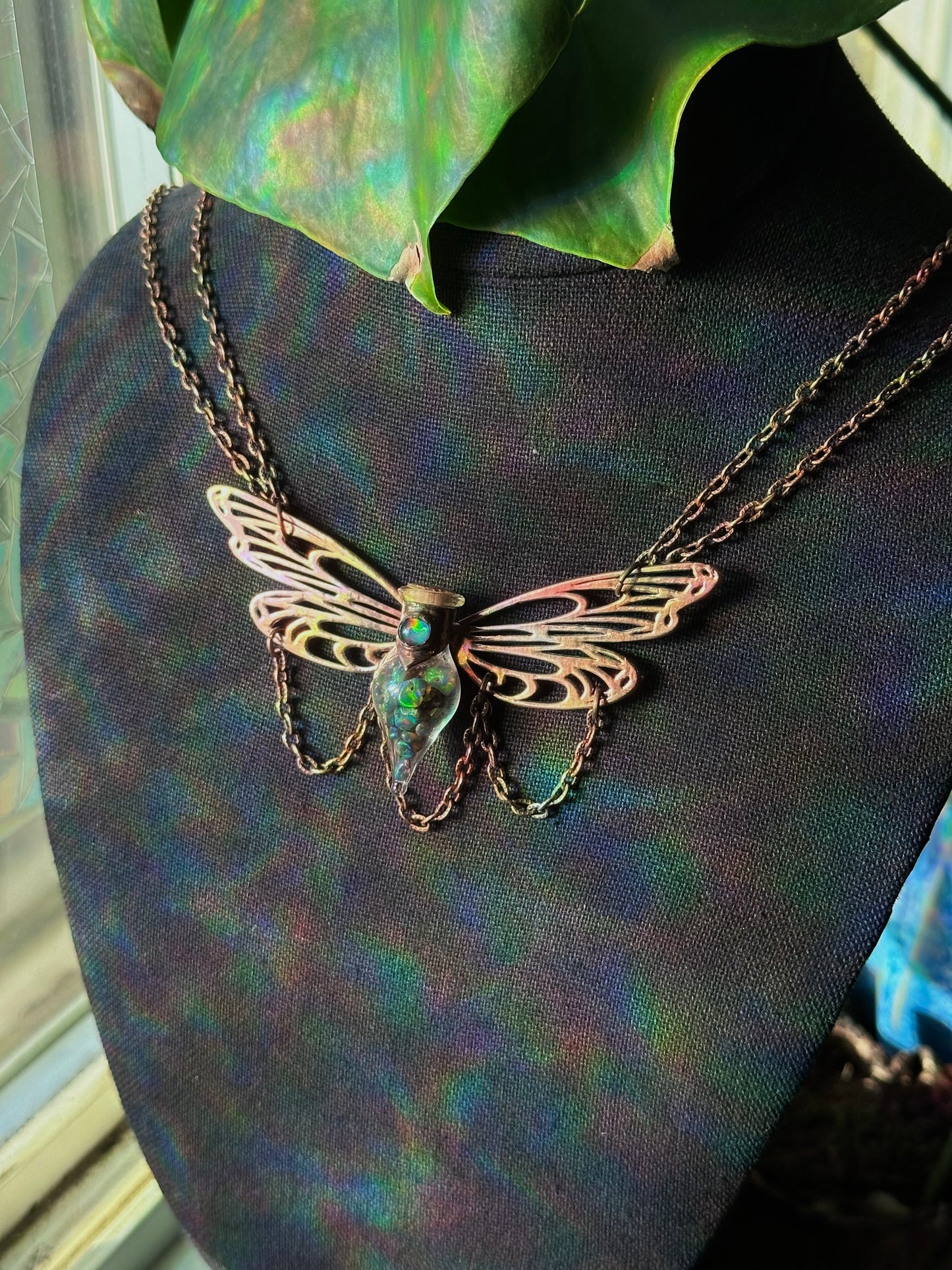 Opal Fairy Wing Choker