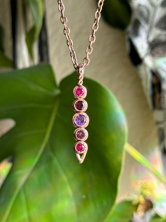 Amethyst/Ruby Stacker Pendant