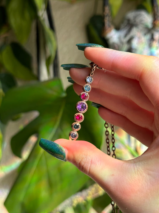Amethyst/Ruby/Tanzanite Stacker Pendant