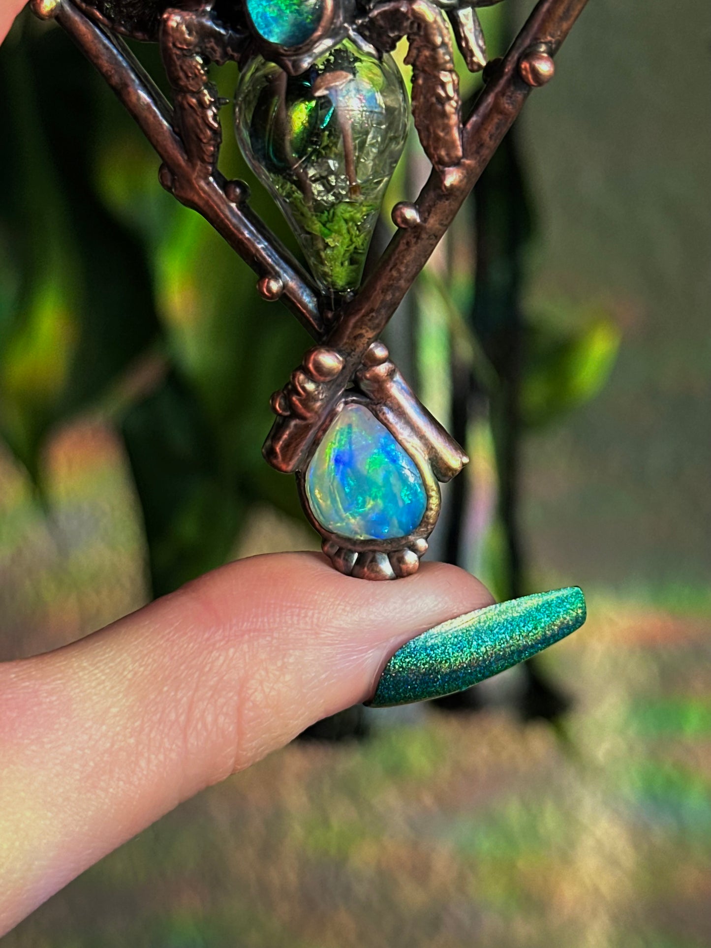 Carpenter Bee Terarrium Amulet (Opal)