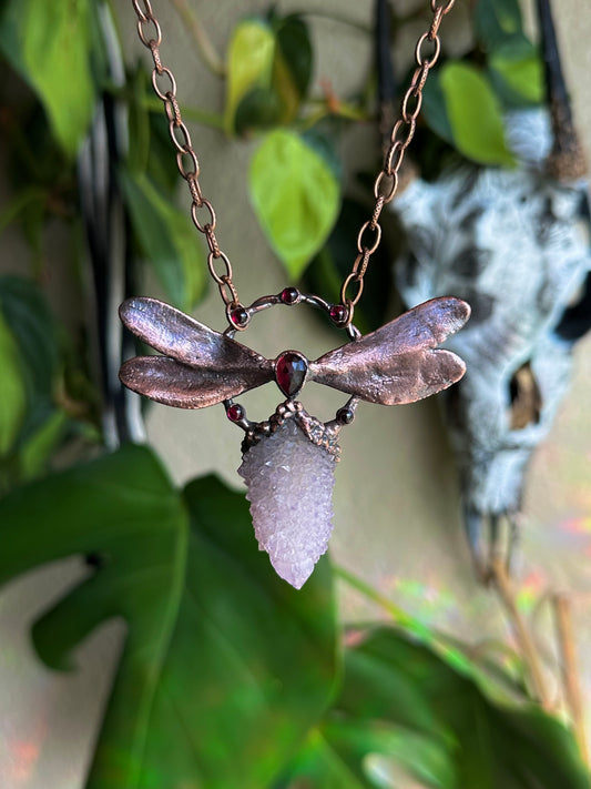 Dragon Fly Spirit Quartz Amulet