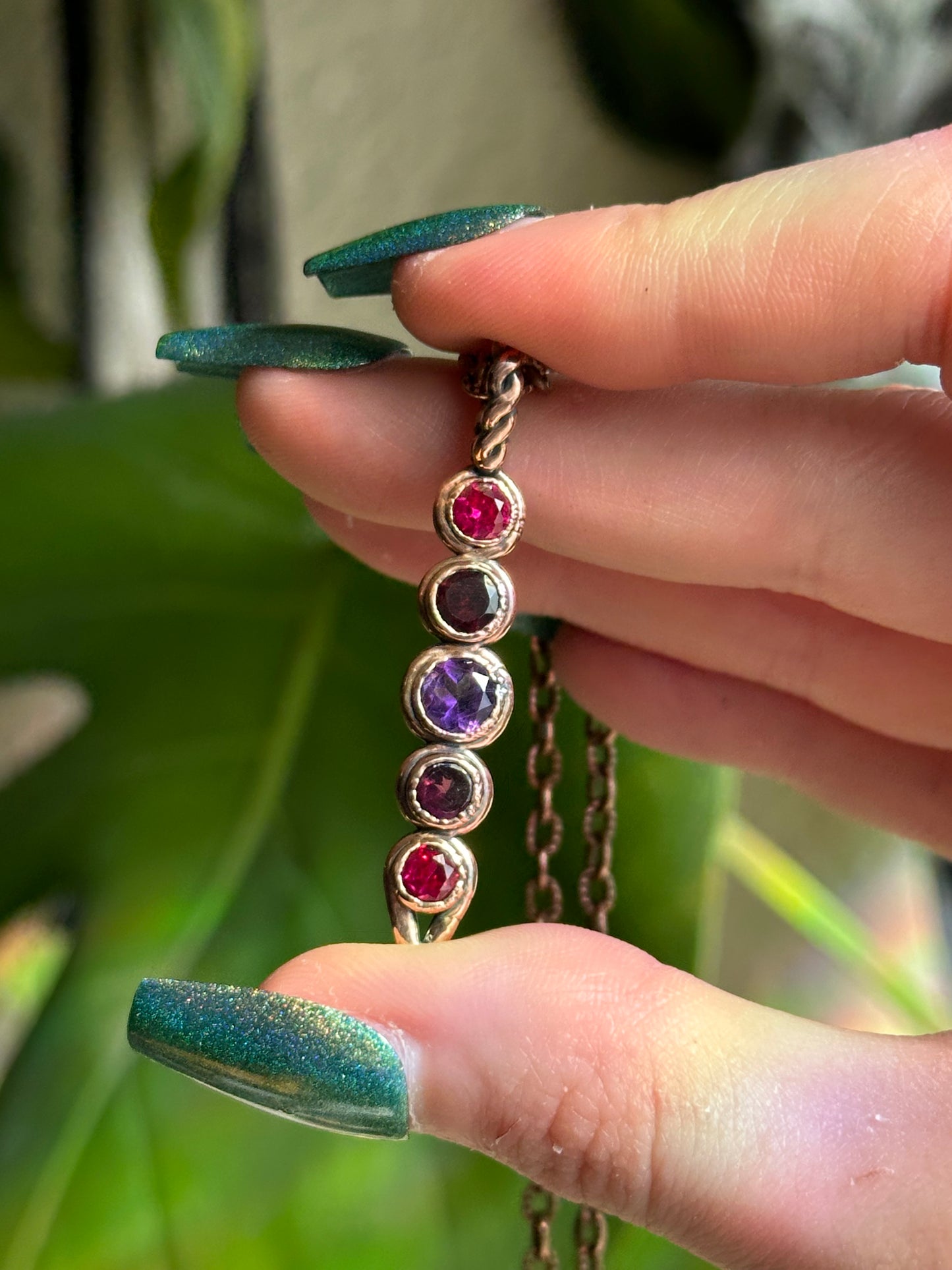 Amethyst/Ruby Stacker Pendant