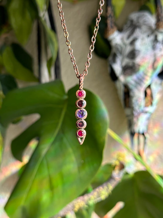 Amethyst/Ruby Stacker Pendant