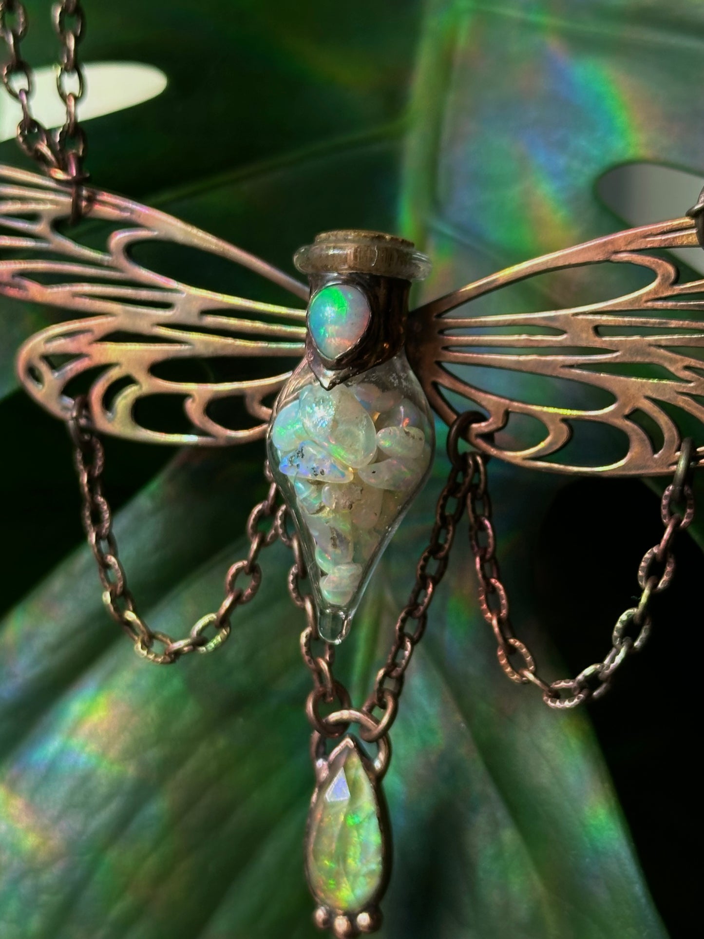 Opal Fairy Wing Choker