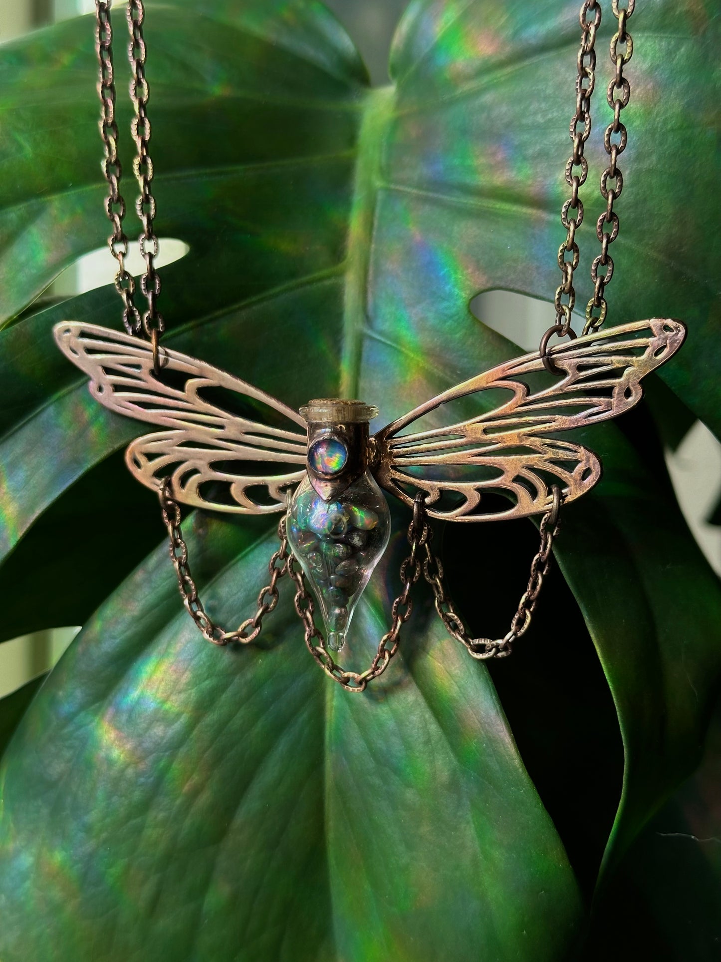 Opal Fairy Wing Choker
