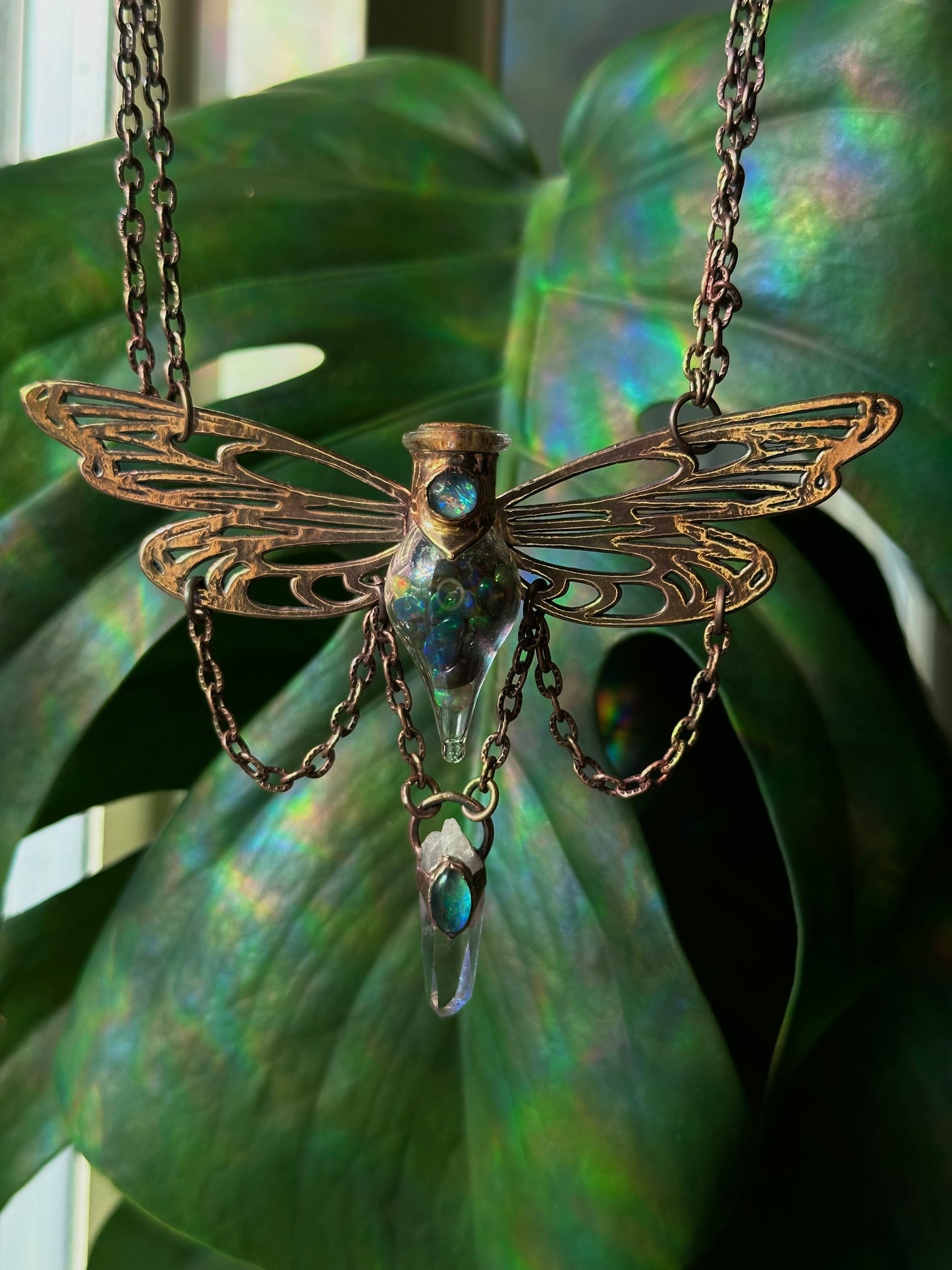 Opal Fairy Wing Choker