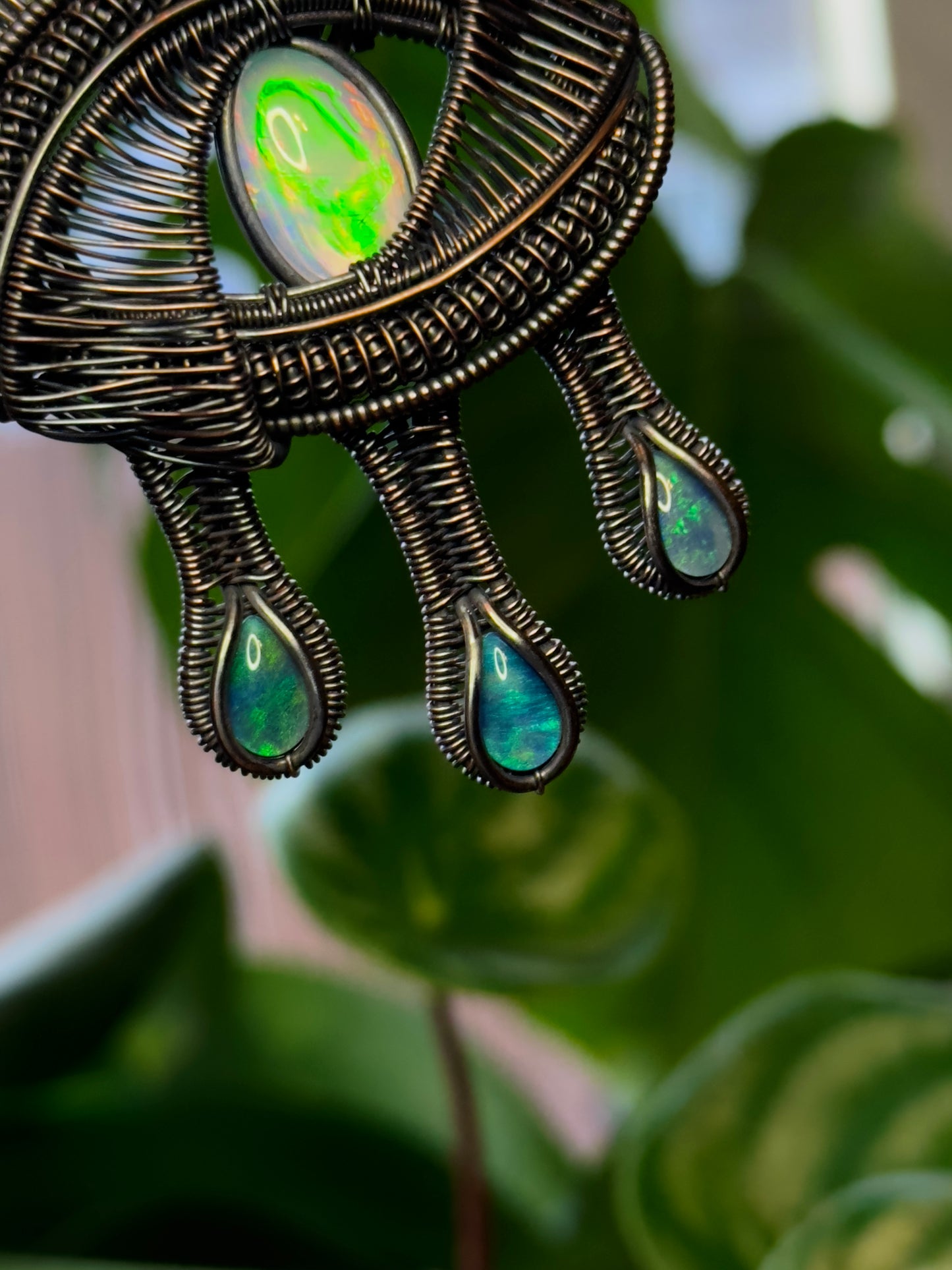Drippy Opal Eye Amulet