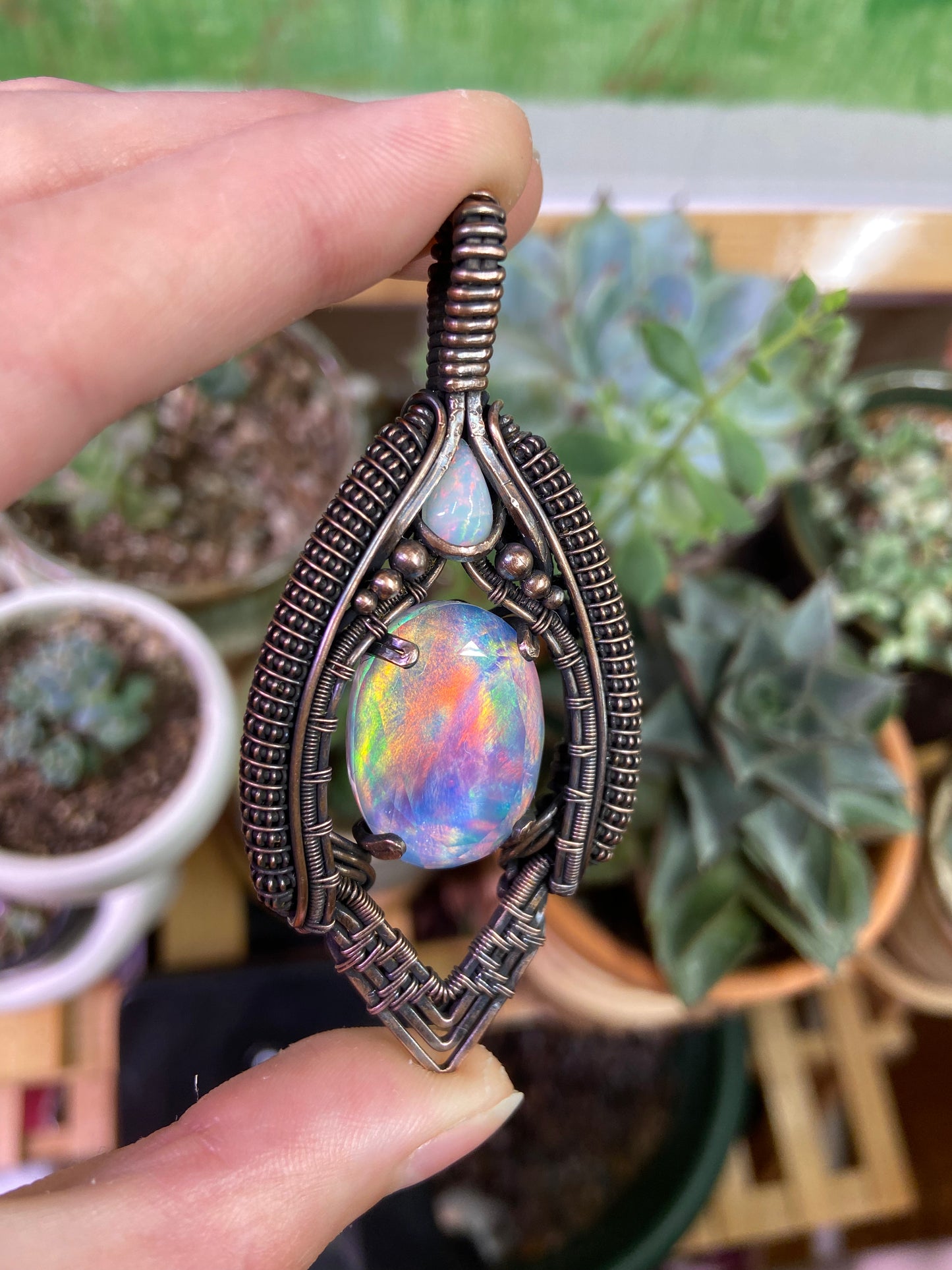 Aurora Opal amulet