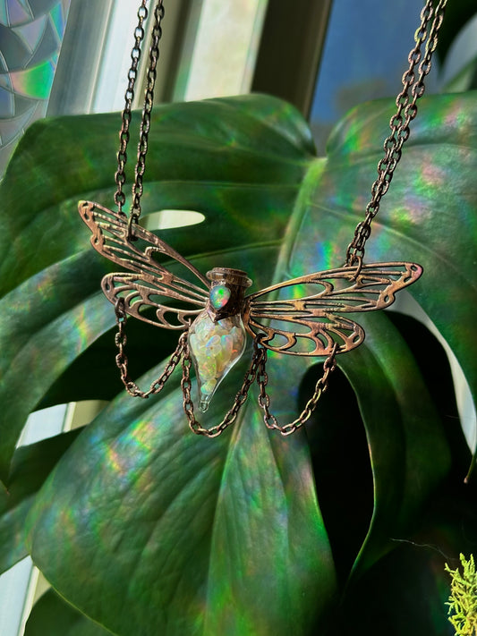 Opal Fairy Wing Choker