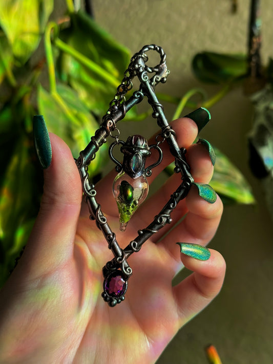 Amethyst Forest Terrarium Amulet