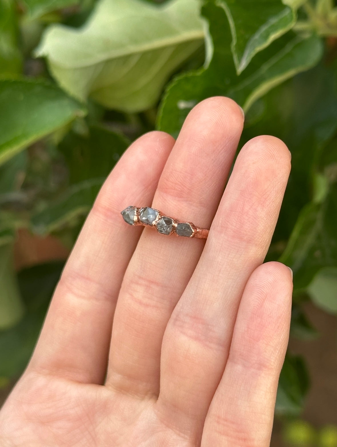 Herkimer Diamond ring band