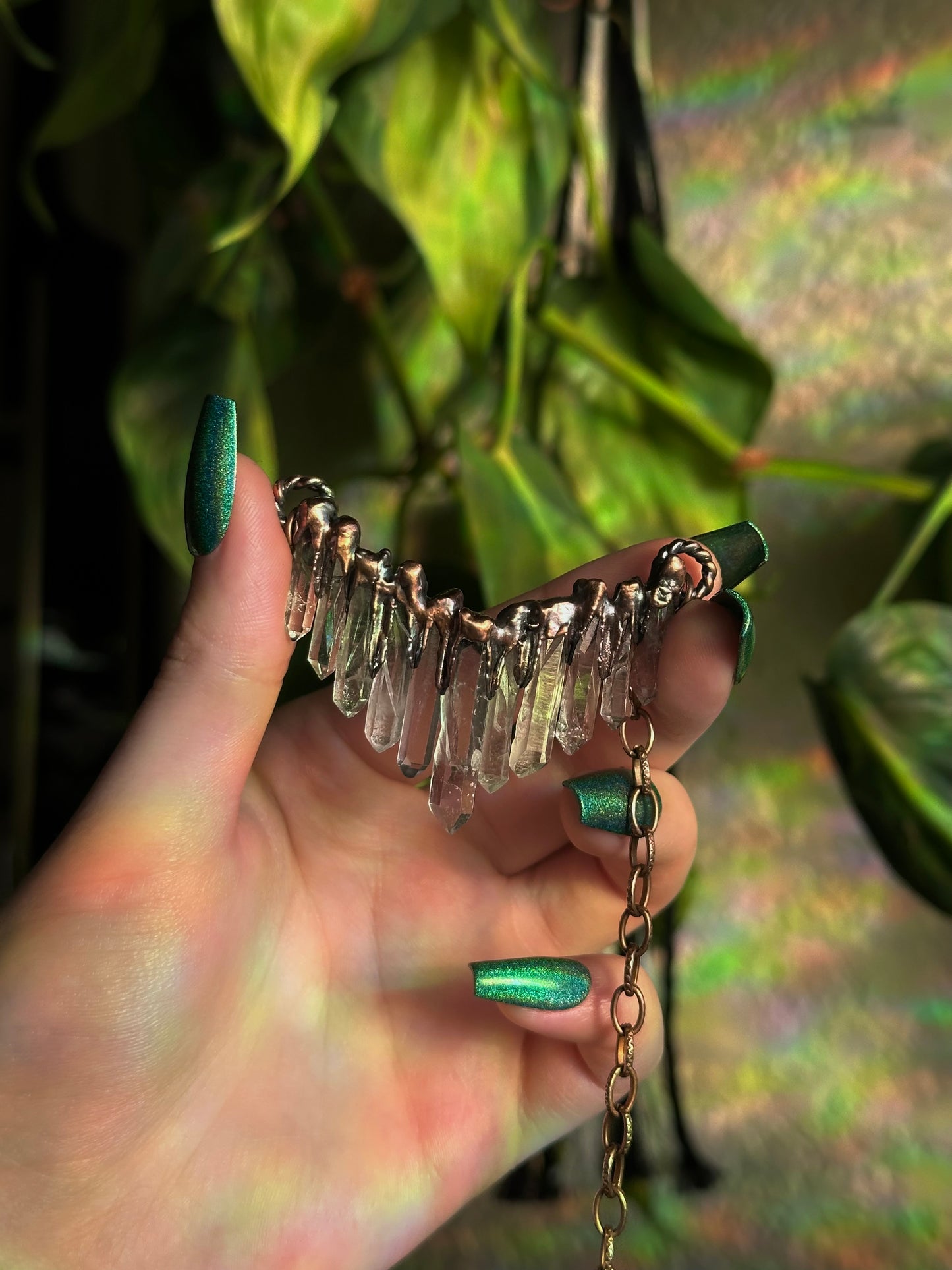 Cascading Quartz Choker