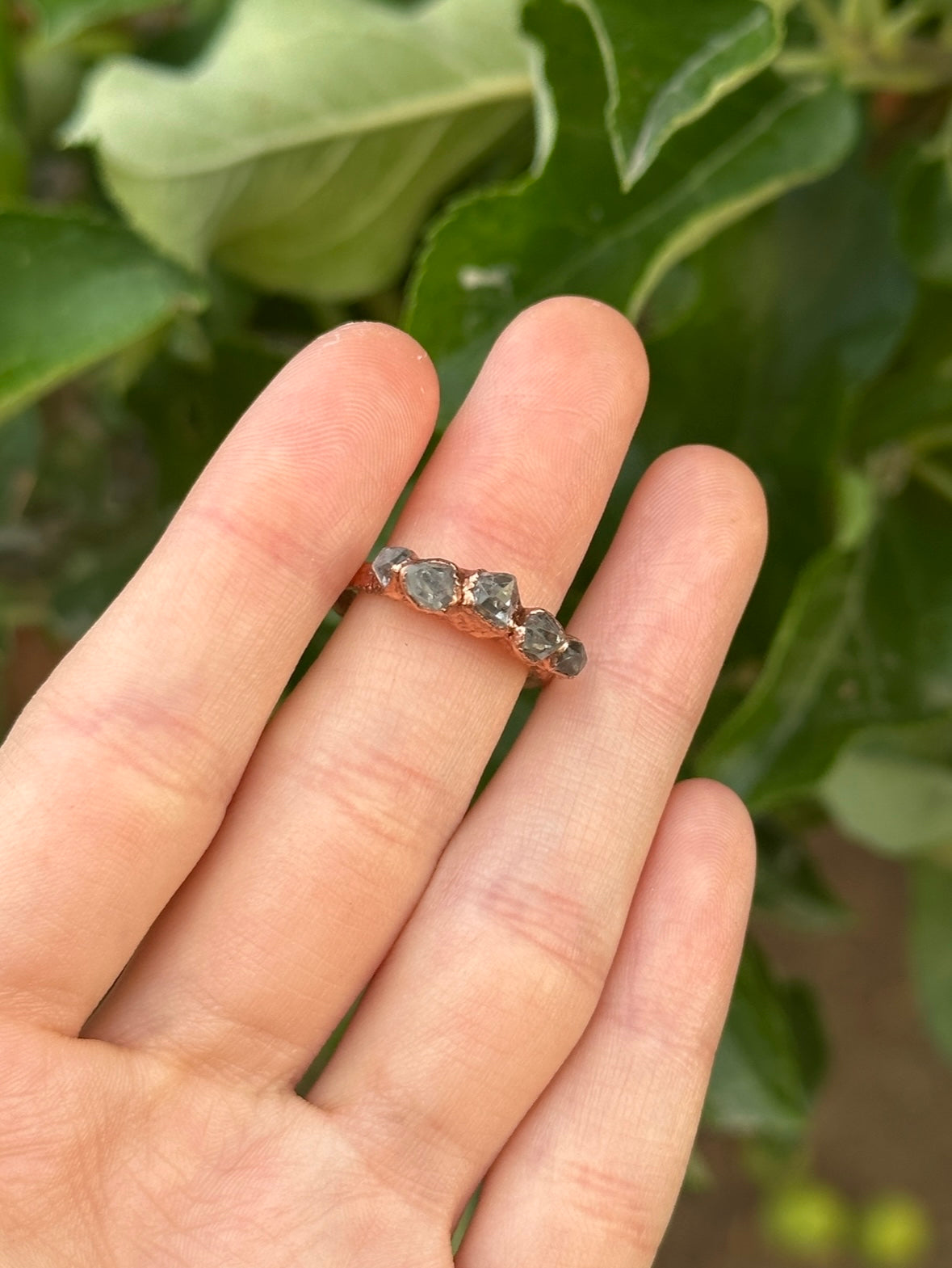 Herkimer Diamond ring band