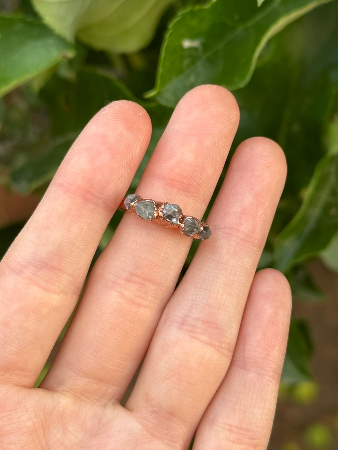 Herkimer Diamond ring band