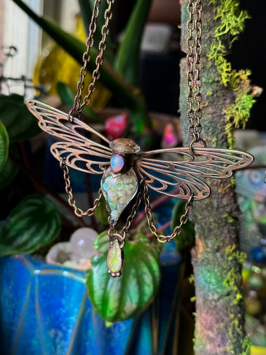 Opal Fairy Wing Choker