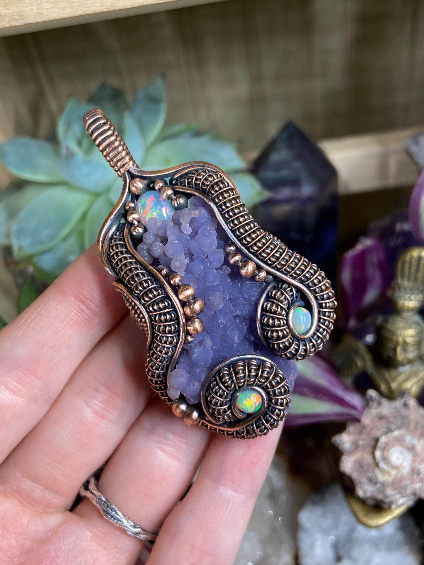 Grape Agate amulet