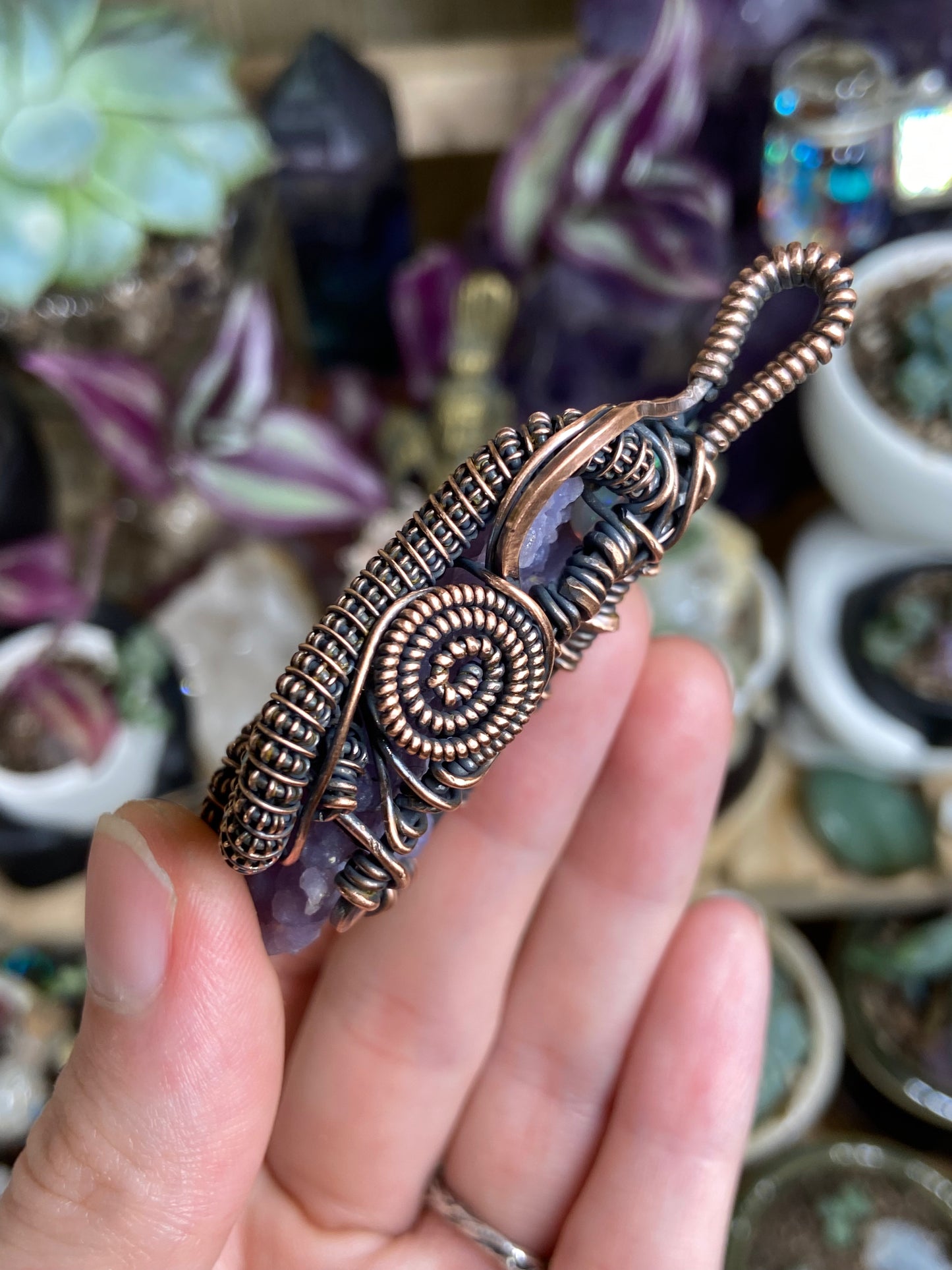 Grape Agate amulet