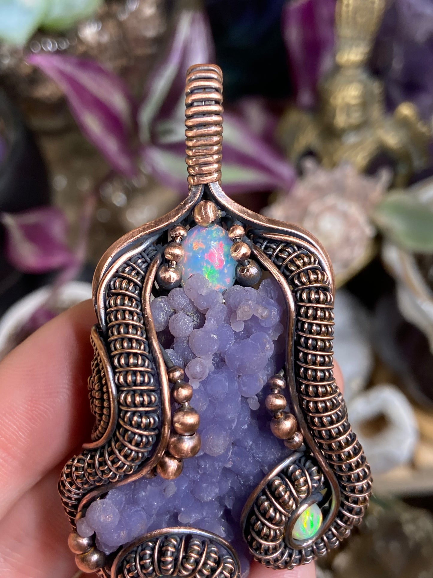 Grape Agate amulet