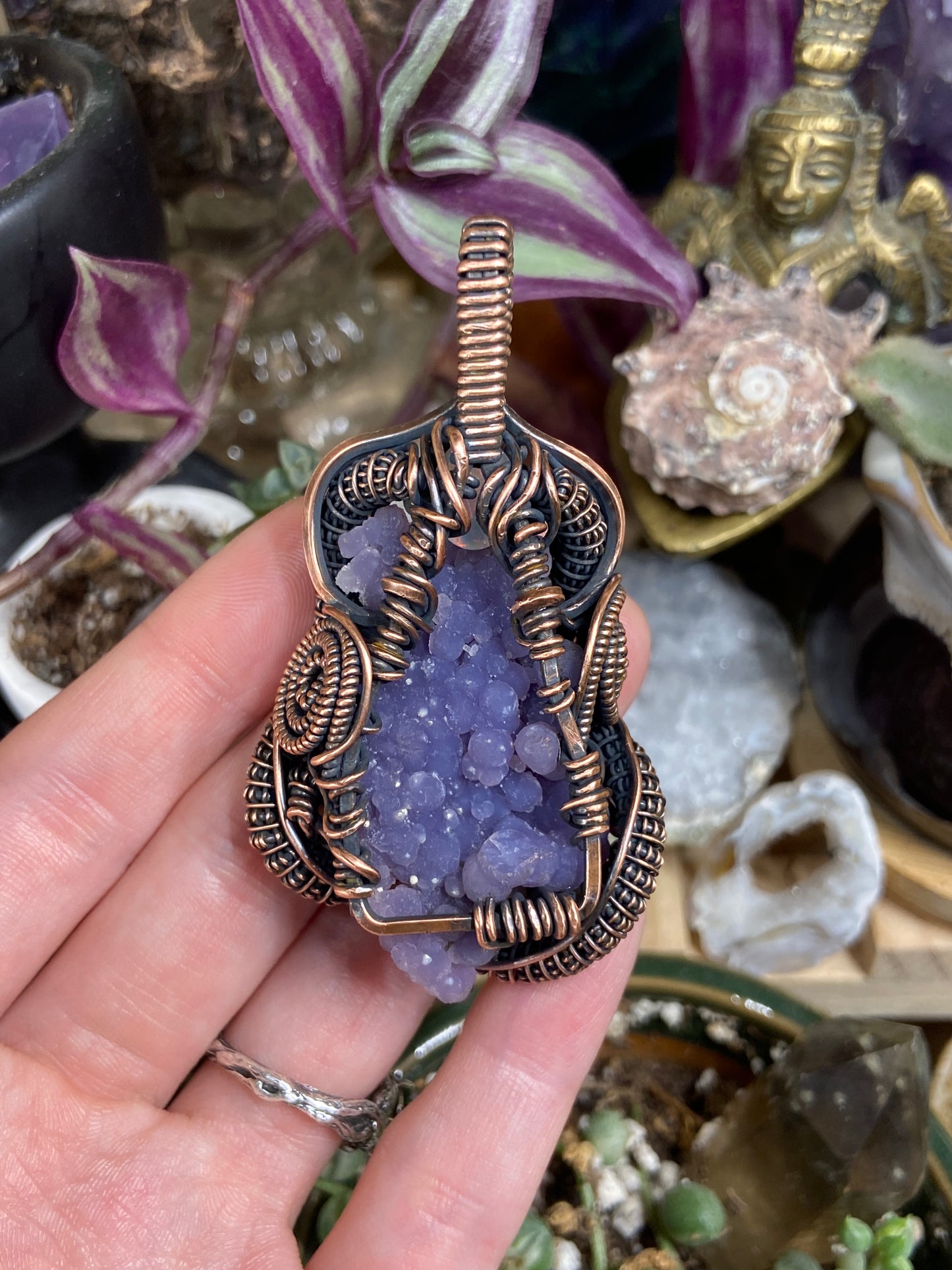 Grape Agate amulet