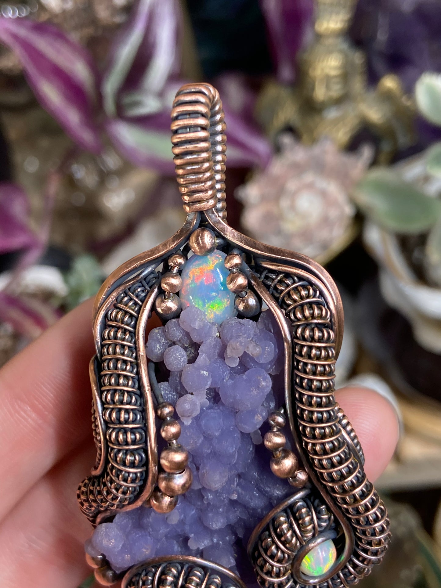 Grape Agate amulet