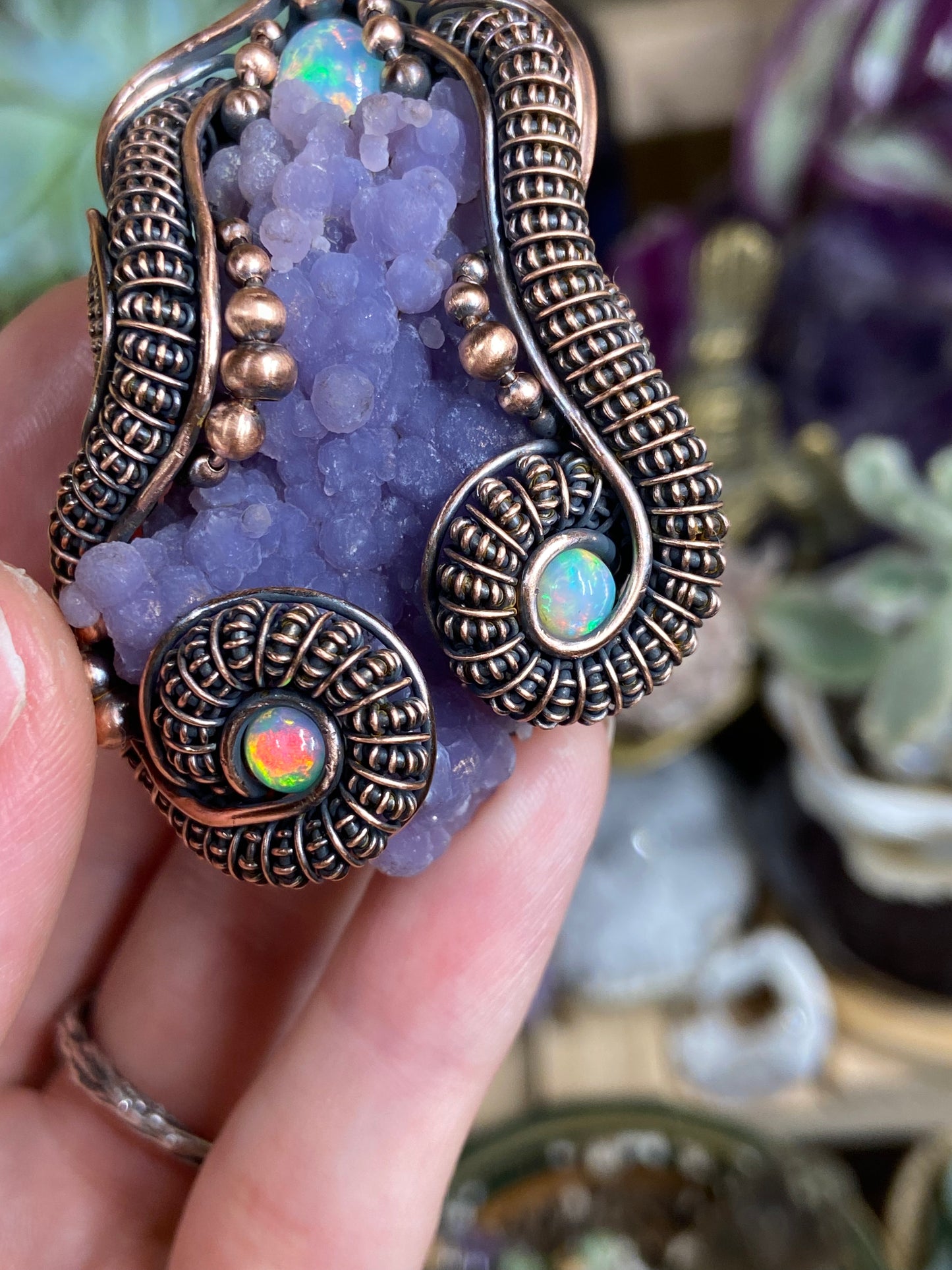 Grape Agate amulet