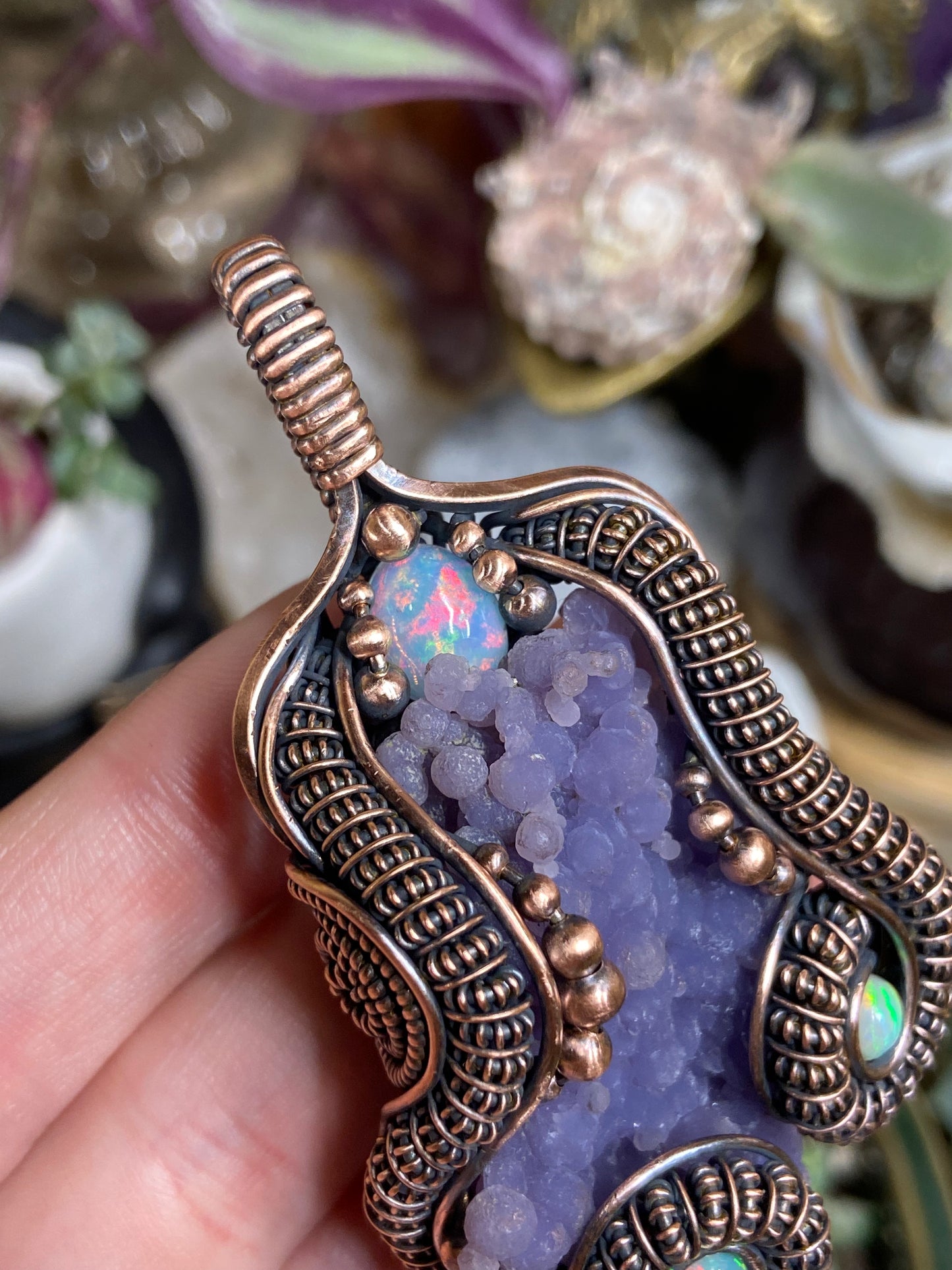 Grape Agate amulet