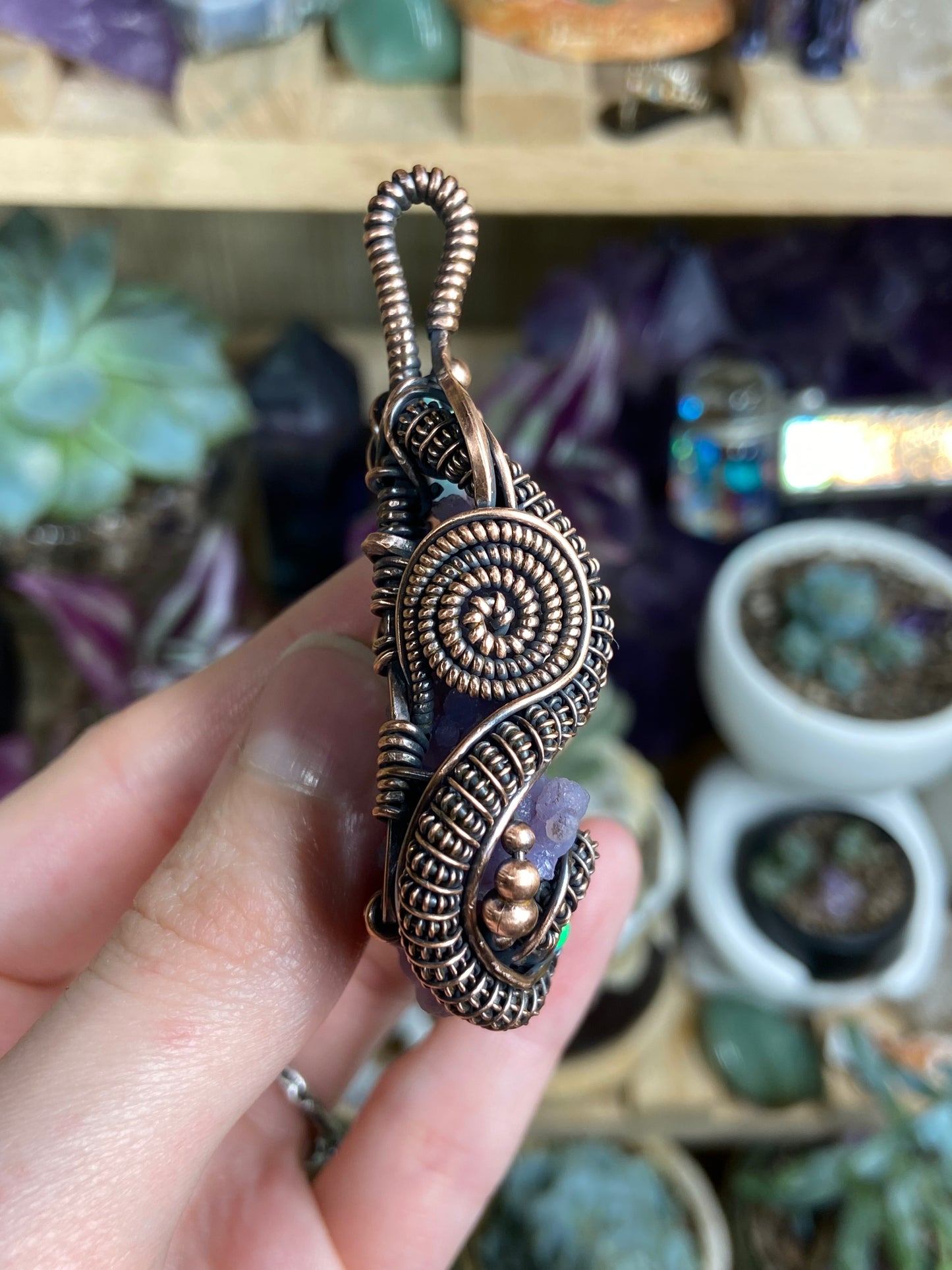 Grape Agate amulet