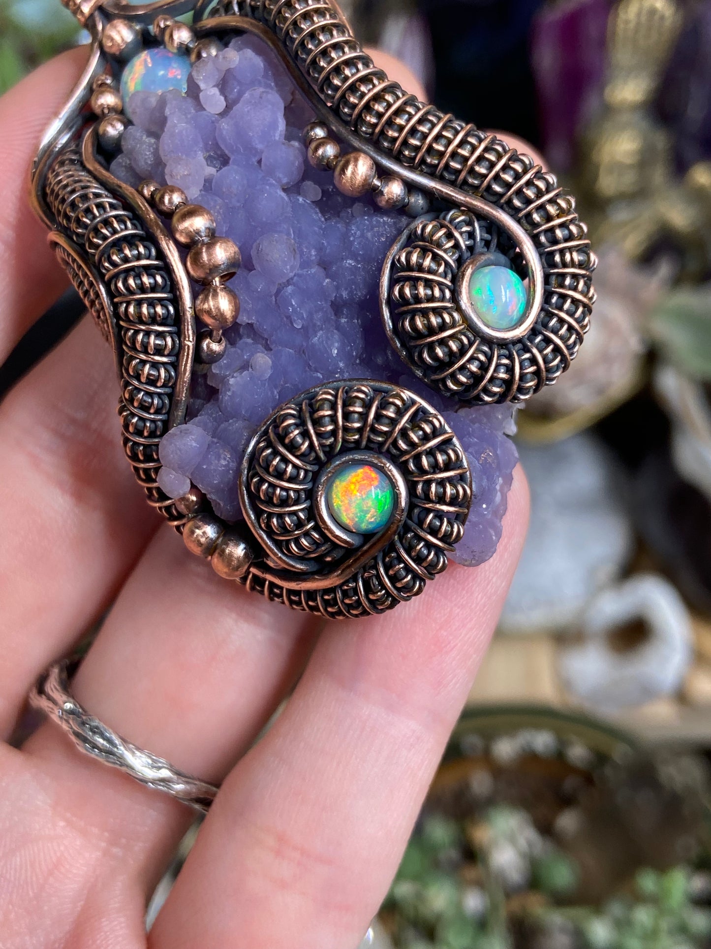 Grape Agate amulet